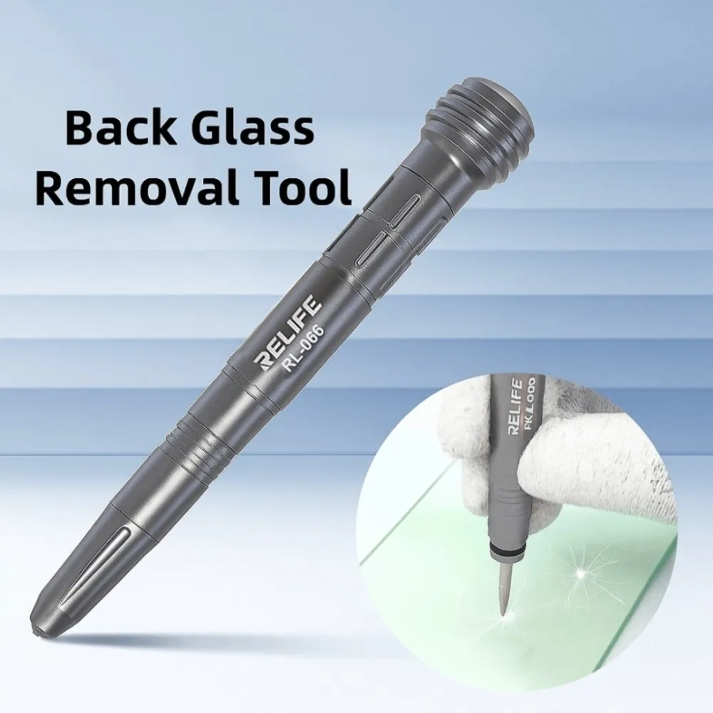 Ferramenta de desmontagem da tampa traseira para reparo de vidro, força ajustável, demolição segura, caneta de quebra de vidro, design ergonômico, portátil