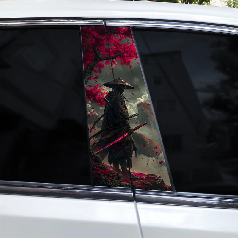 

2pcs Knight Warrior Car Decal Car B Pillar Waterproof Decal Diy Car Door Pillar Decal Modified Car Styling Vinyl Decal