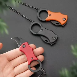 Portable Stainless Steel Folding Fruit Knife for Unpacking Express Delivery, Outdoor Camping, Mini Melon and Fruit Peeling Knife