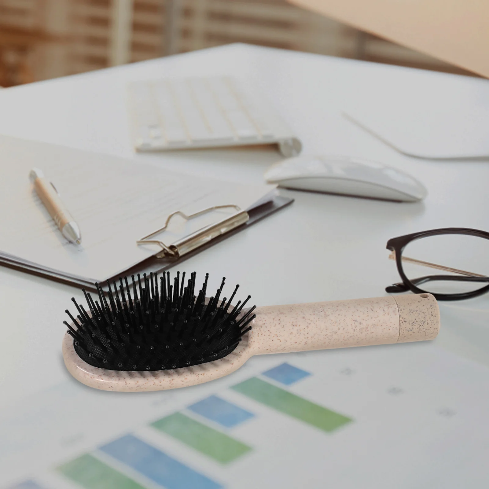 مقصورة مخفية لفرشاة الشعر باللون البيج للتخزين السري للمال والمجوهرات والمستندات المحمولة الآمنة السرية #4