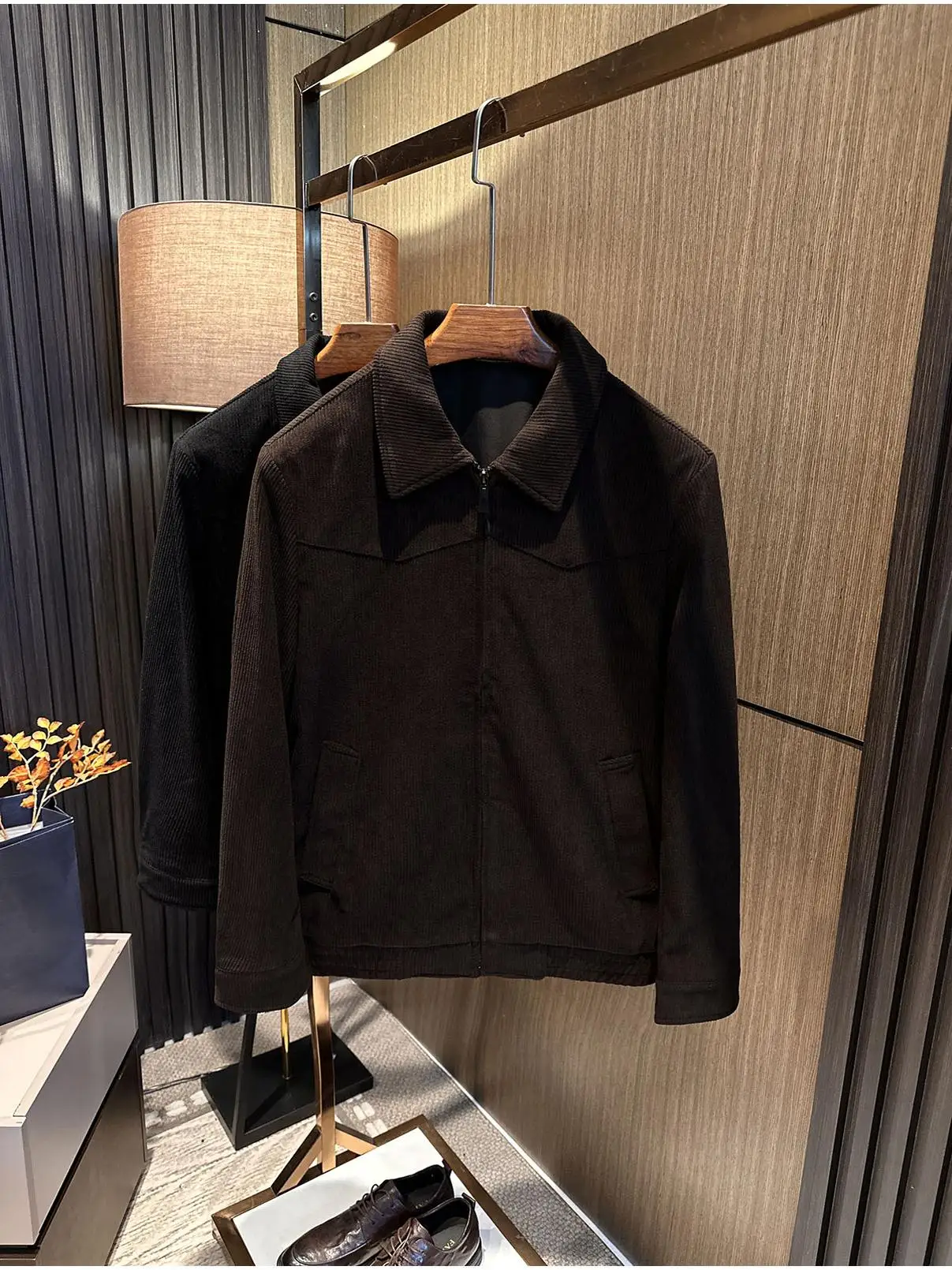 

Классический мужской вельветовый тюжет с откидным воротником, однотонный, осенне-зимний, новый, универсальный, для джентльменов, из полиэстера...