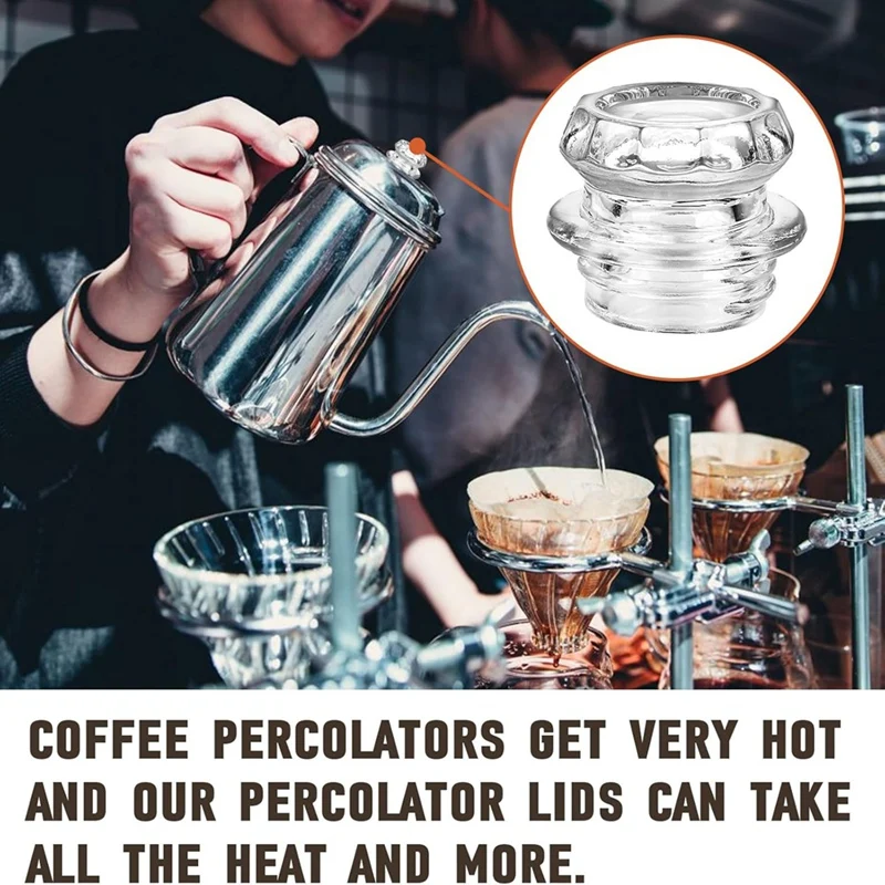 Coffee Percolator Glass Top Replacement-Glass Percolator Top for ,,, Percolators and More 3Pack-A07G - view 3