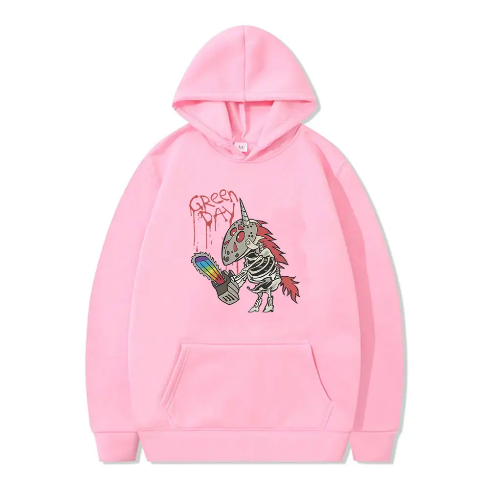 Punk Band Green Day Father of All Cartoon Style Graphic Hoodie Men Women Rock Oversized Streetwear Men's Vintage Casual Hoodies