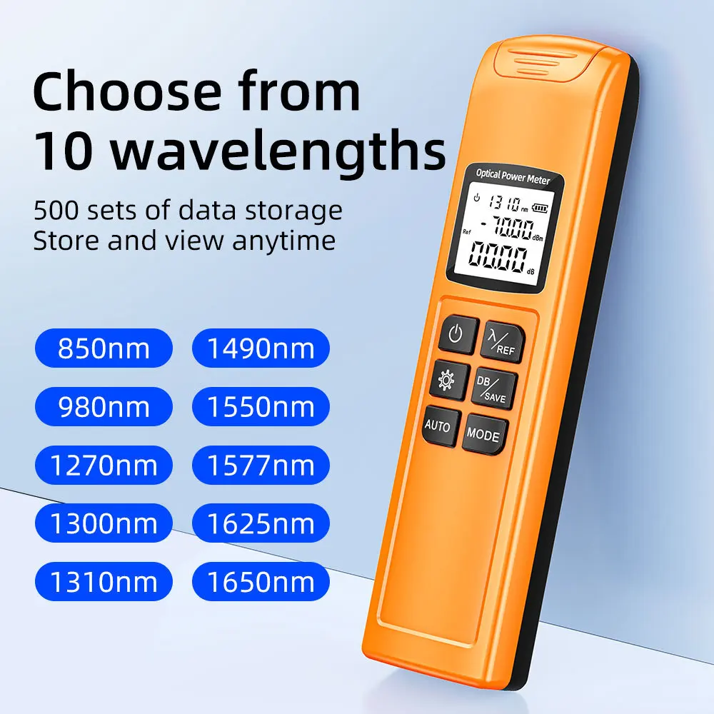 High-Precision Mini Optical Power Meter Fiber Optic Attenuation Tester G10 Charging Portable Equipment for Optical Communication