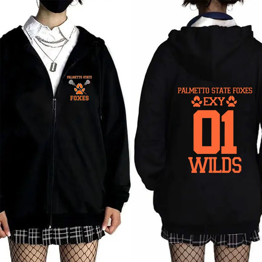 

All for The Game The Foxhole Court Palmetto State Foxes WILDS Zipper Hoodie Men Casual Oversized Zip Up Jacket Male Fashion Coat