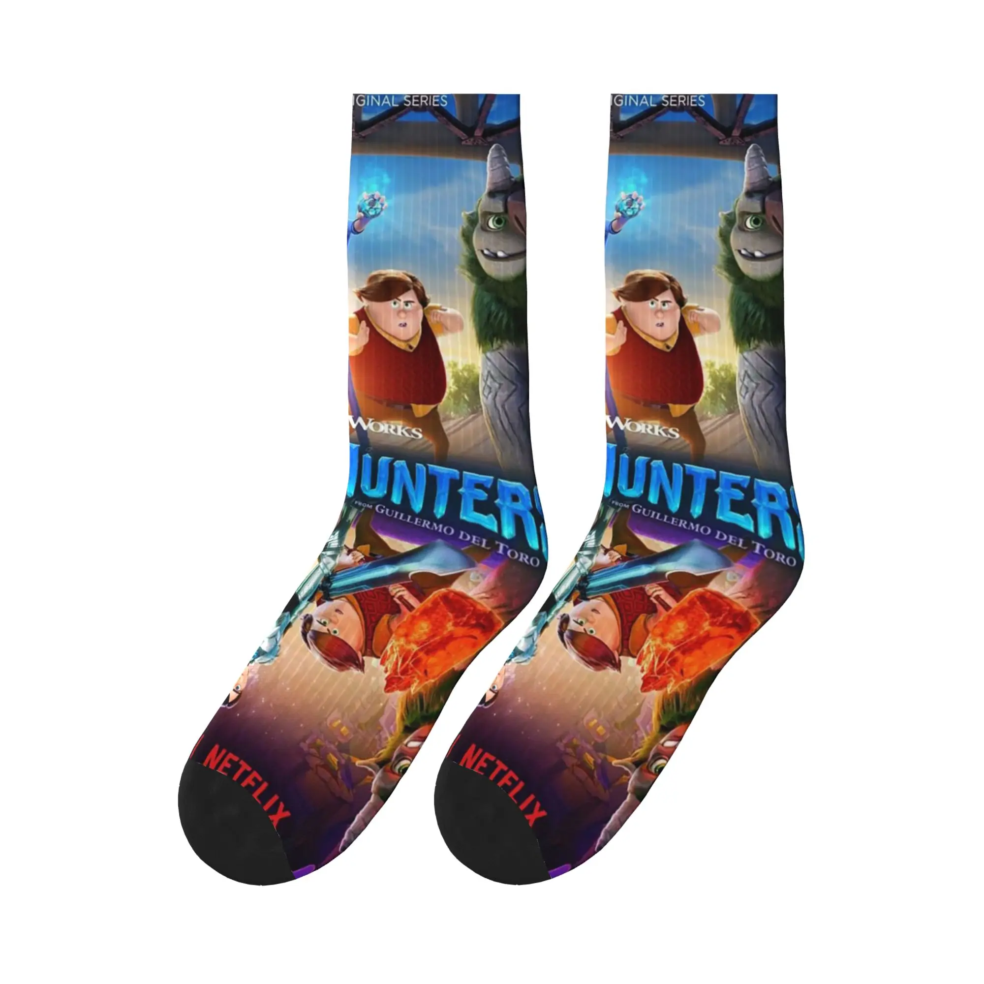 

Cartoon TrollHunters Sports Socks Sweat Absorbing Stockings All Season Long Socks for Man's Woman's Christmas Gifts