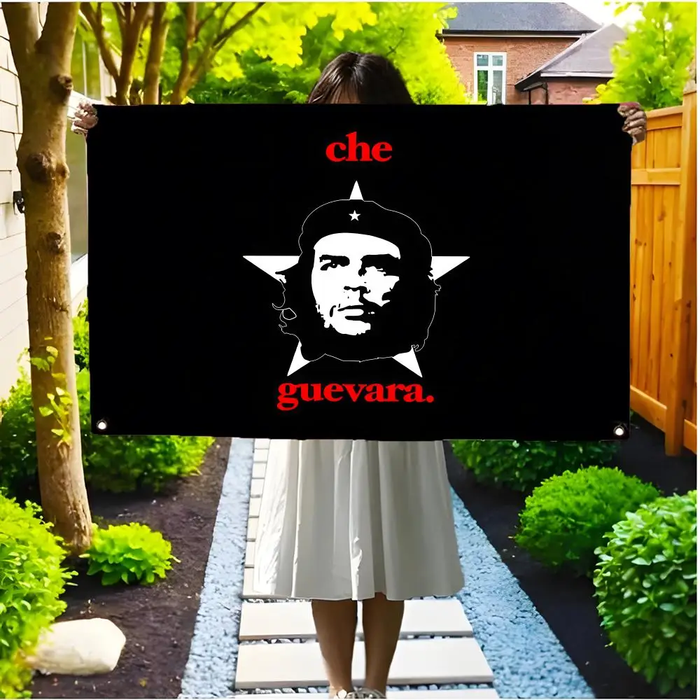 Che Guevara Symbol Revolution Flags Borderless four-ring ornament indoor outdoor decoration effortless to hang