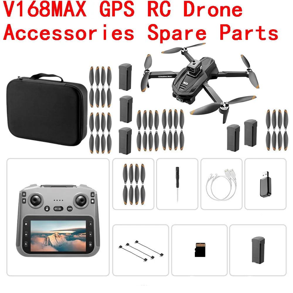 New V168MAX GPS Brushless Foldable Drone RC Quadcopter Parts Battery/Propeller/Remote Control/Obstacle Avoidance/Storage Box etc