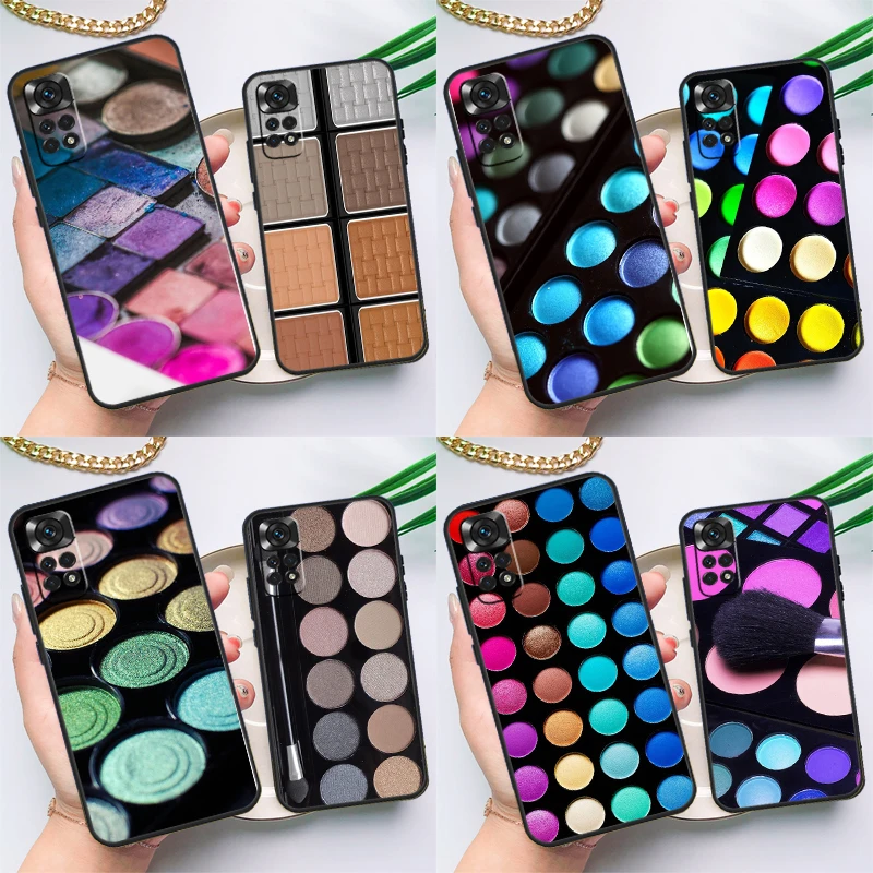 Makeup Eyeshadow Palette Case For Xiaomi Redmi Note 10 11 Pro 8 9 12 Pro 11S 10S 9S Redmi 9 10 12C 9C 10C Back Cover