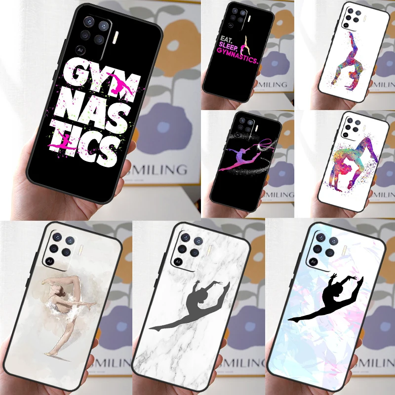 Love Gymnastics Case For OPPO A96 A76 A16 A98 A78 A58 A5 A9 A15 A17 A77 A52 A72 A53S A57S A54 A74 A94 Cover