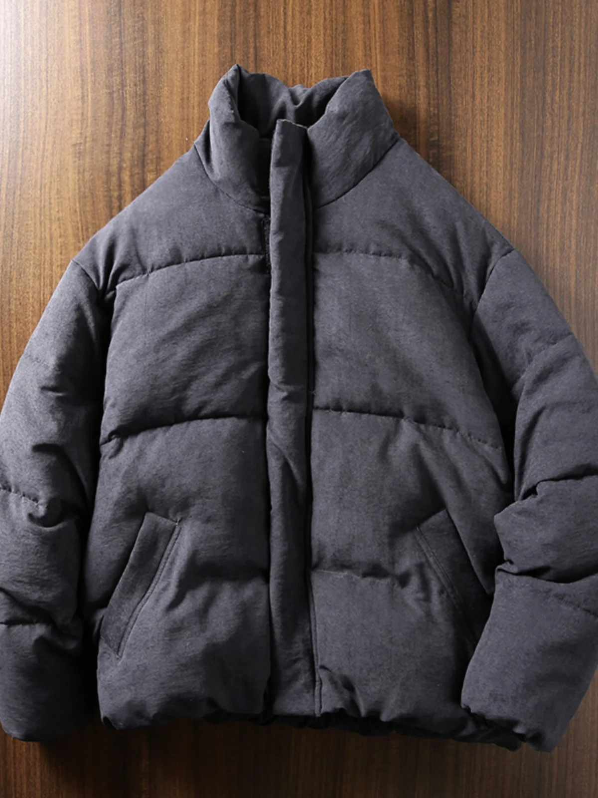 

Мужская зимняя куртка Line Retro из хлопка с воротником-стойкой, теплая, универсальная, модная, городская, в стиле пуховика