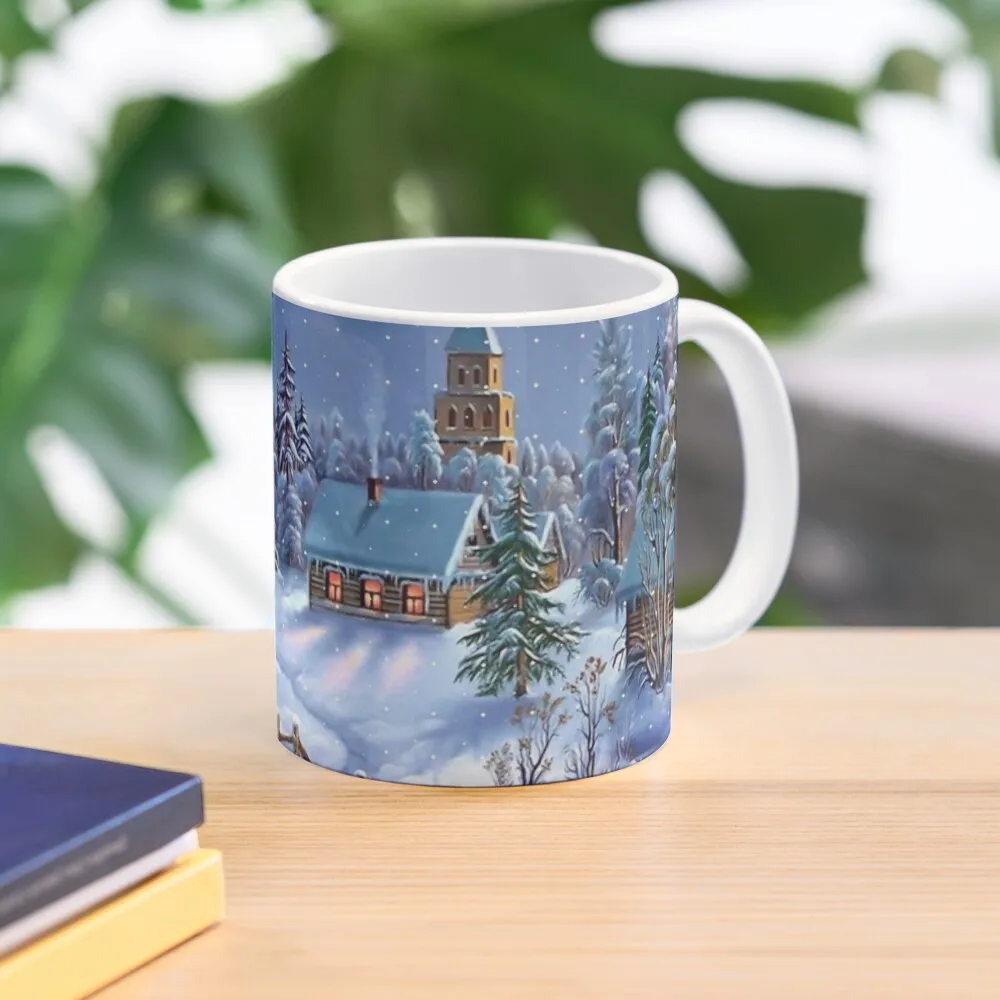 

Winter Scene Coffee Mug Customizable Cups Pottery Cups Travel Mug