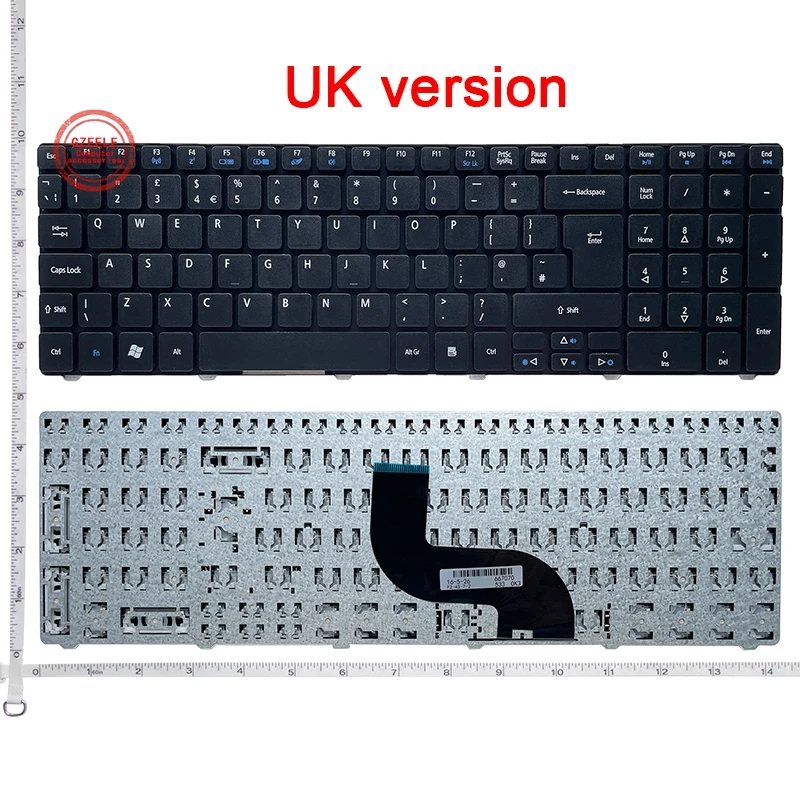 Klawiatura UK do Acer Aspire 5733 5733Z 5738 5738DG 5738DZG 8935 8940 PK130PI2B08 E1-531G E1-571 P253 MS2264 MS2279 PK130C87A07