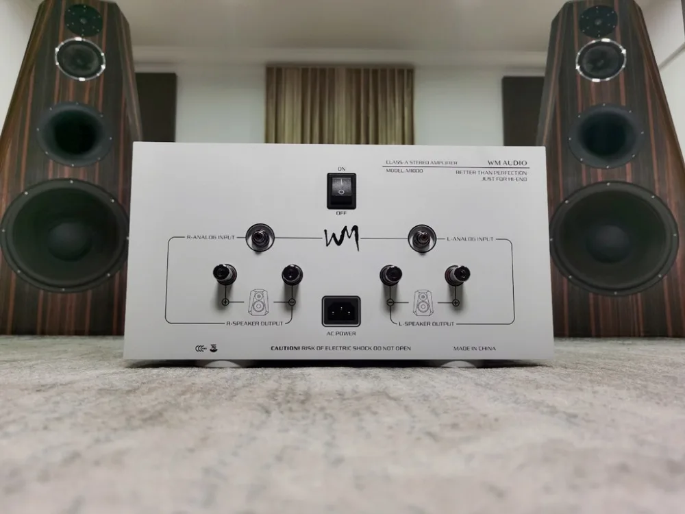 WM AUDIO M1000 64W*2  fever-level high-power HIFI pure class A post-level audio power amplifier, 10HZ~40KHZ,Born only for HI-END