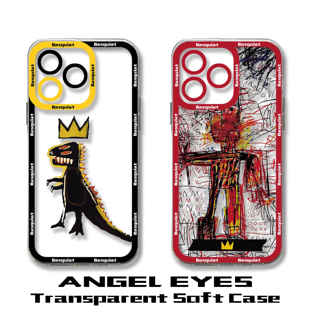 Casing ponsel seni mode untuk iPhone, pelindung transparan b-basquiatss 15 14 13 12 11 Mini Pro Max X XR XSMax 7 8 Plus SE20