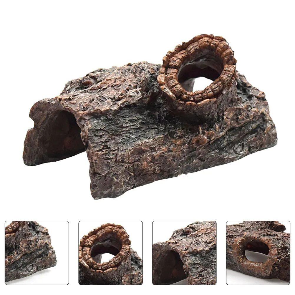 

Декор для аквариума из высококачественной смолы в форме коры: укрытие-пещера для рыбок, искусственная кора для акваскейпинга и создания натурального аквариумного оформления