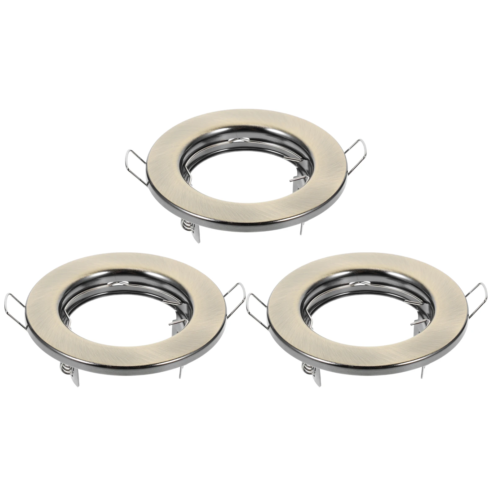 

3pcs Recessed Light Fixture Ceiling Lamp Shell Spotlight Trims Iron Material Space Saving Design Easy Installation Compatibility