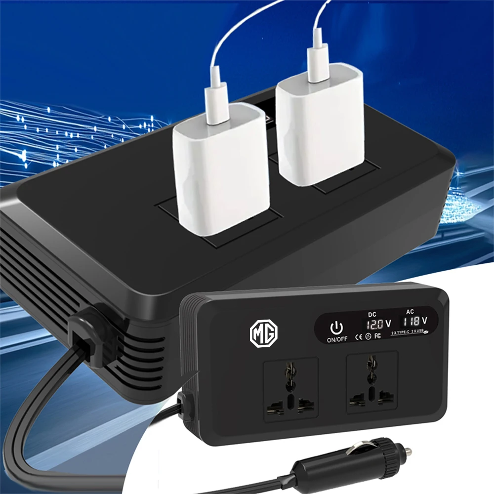 

Car Inverter Plug Type-C Port Vehicles Converter Fast Charging Universal Power Adapter For Morris Garages MG Motors MG3 MG5 MG7