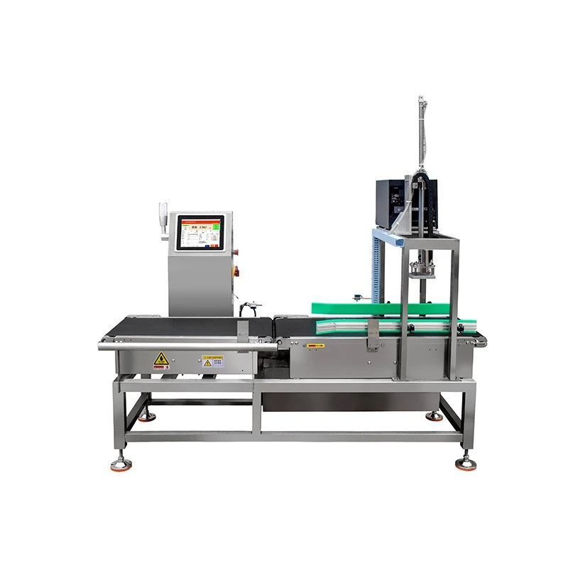 Automatic real-time printing labeling machine Fruit and vegetable weighing labeling machine Carton weight QR code label weighing