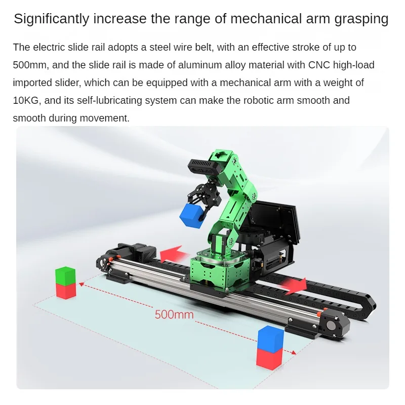 Elektryczna szyna ślizgowa do 5-osiowego ramienia robota MaxArm, robotika open source, manipulator dla Arduino i programowalny robot AI Python.