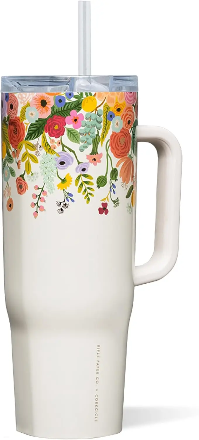 

x Изолированный стакан для винтовки Co. Cruiser с ручкой и соломинкой — сохраняет напитки в холод, 20 часов — без BPA — подарок для мамы