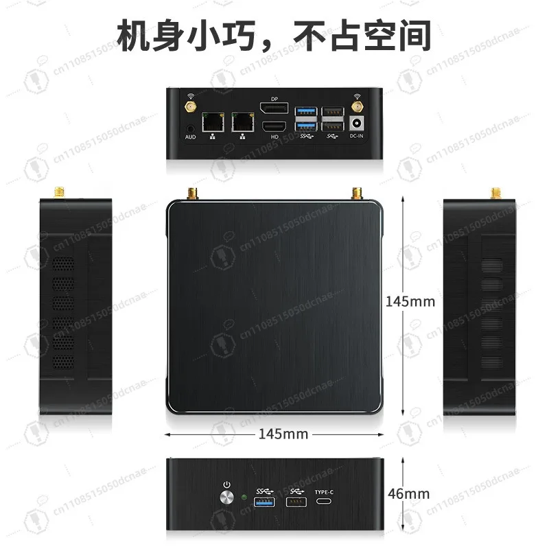 13th Gen Processor Mini PC Embedded Industrial Control Computer Dual Network Ports High‑Performance Micro Desktop Host