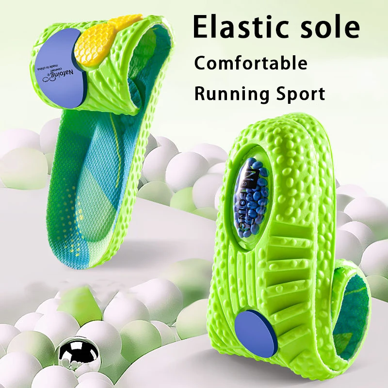 PU air cushion sports insoles Soft Comfort Shoes Pads Running Shock Absorption Shoe Sole Men Women arch support insole 1Pair image 4