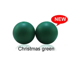 100PCS/Lot New Christmas Green Silicone Beads 12MM 15MM For XMAS Merry Decorative Pen Making Bracelet Accessories