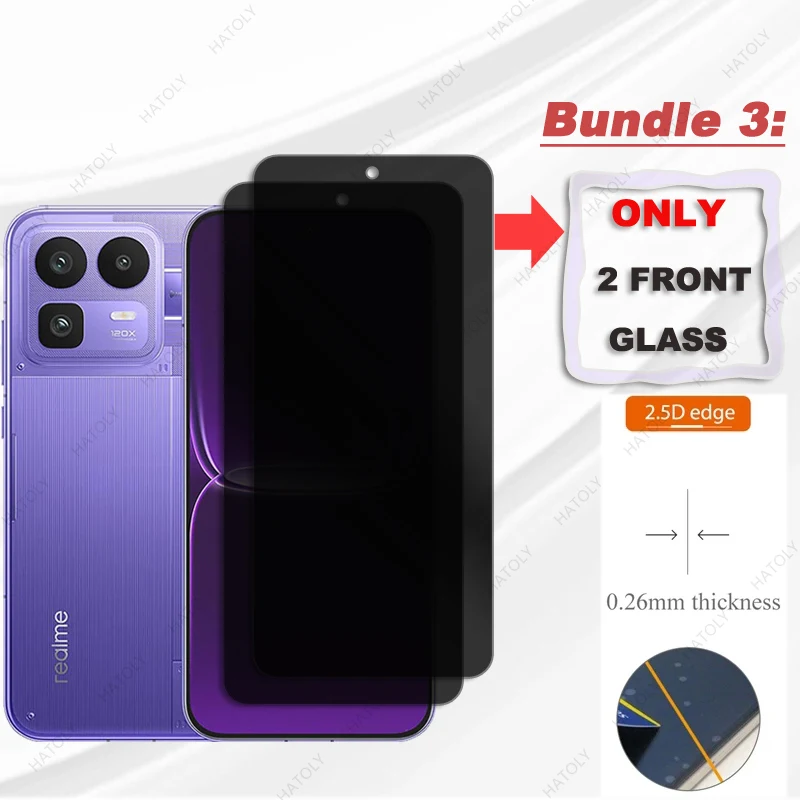 

Anti-spy Glass For Realme Neo8 Glass Privacy Screen Protector For Realme Neo8 5G Film Camera Lens Protector For Realme Neo8
