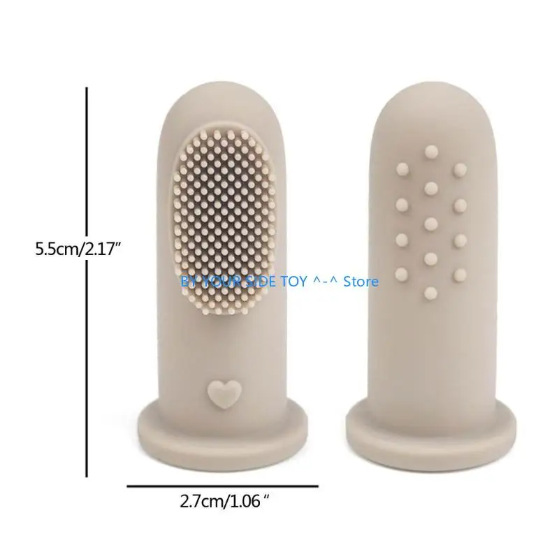 فرشاة تنظيف مطاطية للرضع فرشاة أسنان للعناية بالأسنان للأطفال من عمر 0-2 سنة للأطفال الصغار تنظيف أسنان من السيليكون فرشاة أسنان