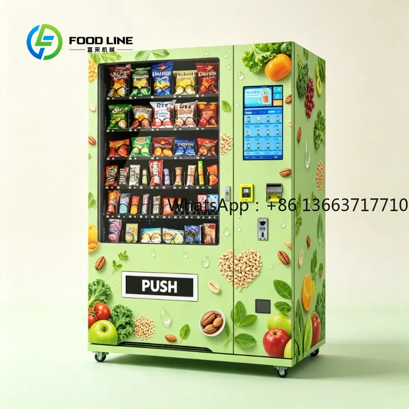 Fresh Snack Cold Drink Dedicated Vending Machine Custom Express Delivery Matched With Dual Zone Climate Control Function