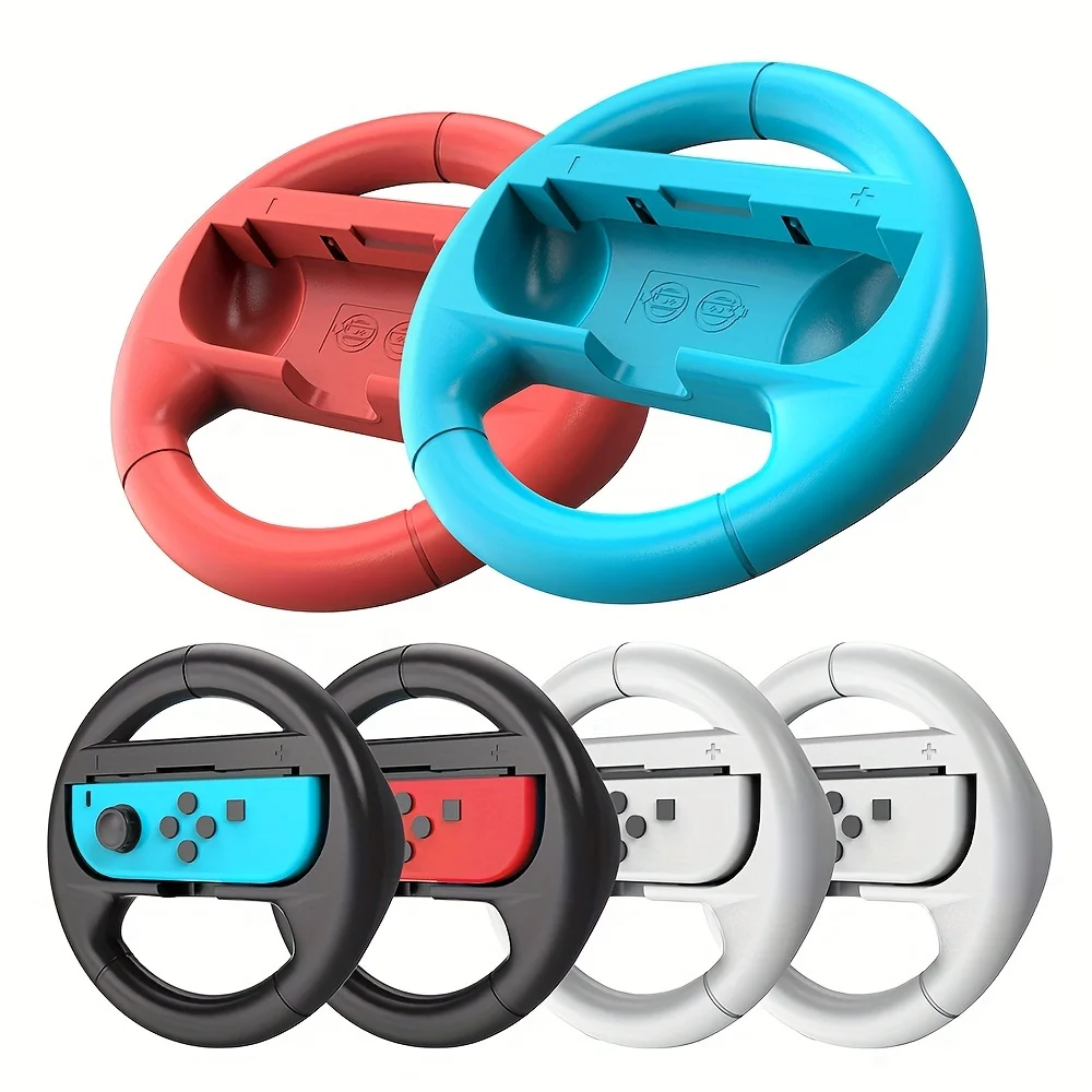 For Nintendo Switch Oled Steering Wheel Grip For Joy-con Joystick Handle Racing Game Controls Peripheral Accessories