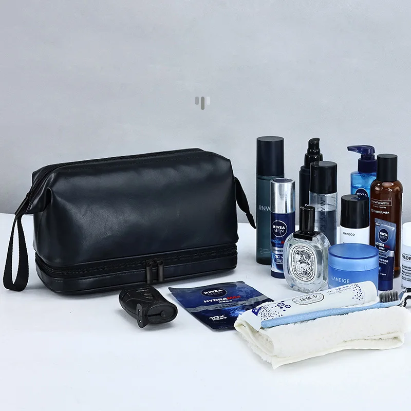 المحمولة سعة كبيرة بو متقلب فرشاة للمكياج حقيبة التخزين المحمولة مستحضرات التجميل الفنان المحمولة حقائب ماكياج نمط أنيق