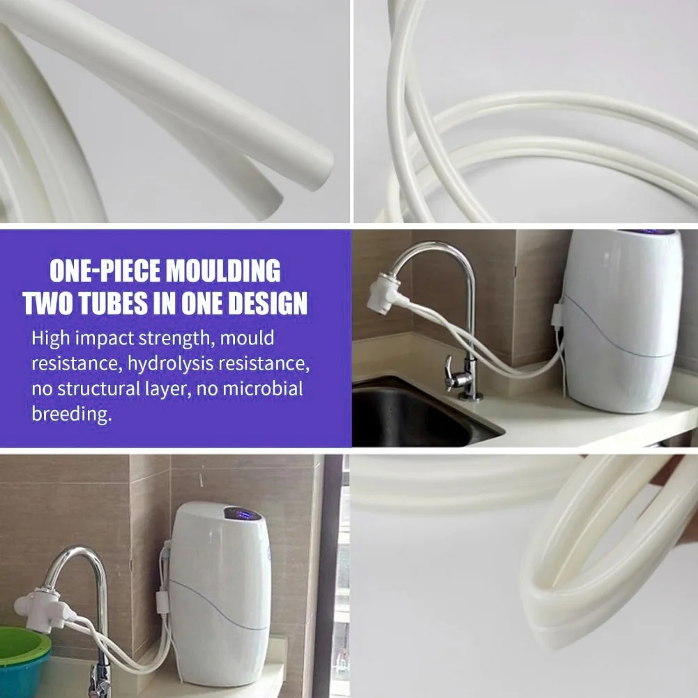 Water Purifier Connection Set Connector Inlet Drain Set Water Purifier Hose Food-grade PE Tool-free Installation