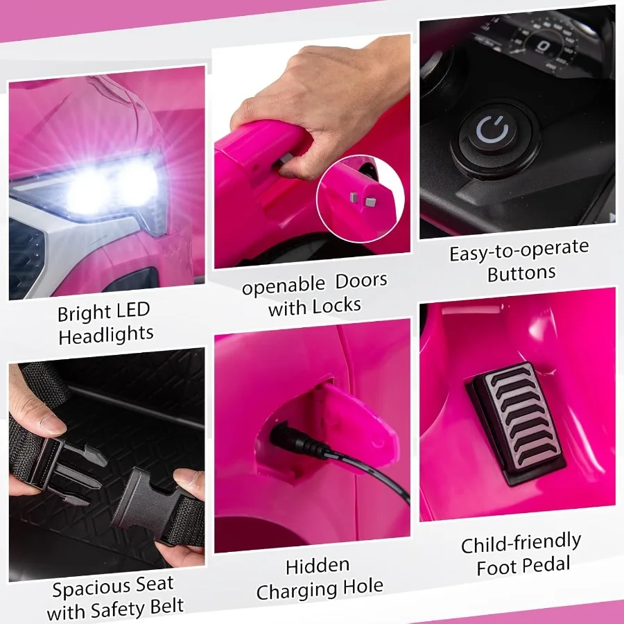 12V Ride on Car Licensed Audi SQ8 Remote Control Ride on Toy Battery Powered Electric Vehicle with Spring Suspension Music and