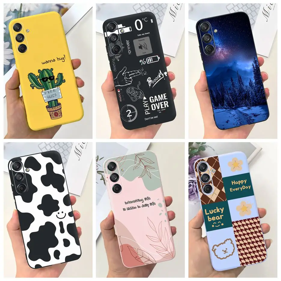 For Samsung Galaxy M55 Case SM-M556B Stylish Art Painted Cover Soft Silicone Protective Shell For Samsung M55 M 55 5G Phone Case