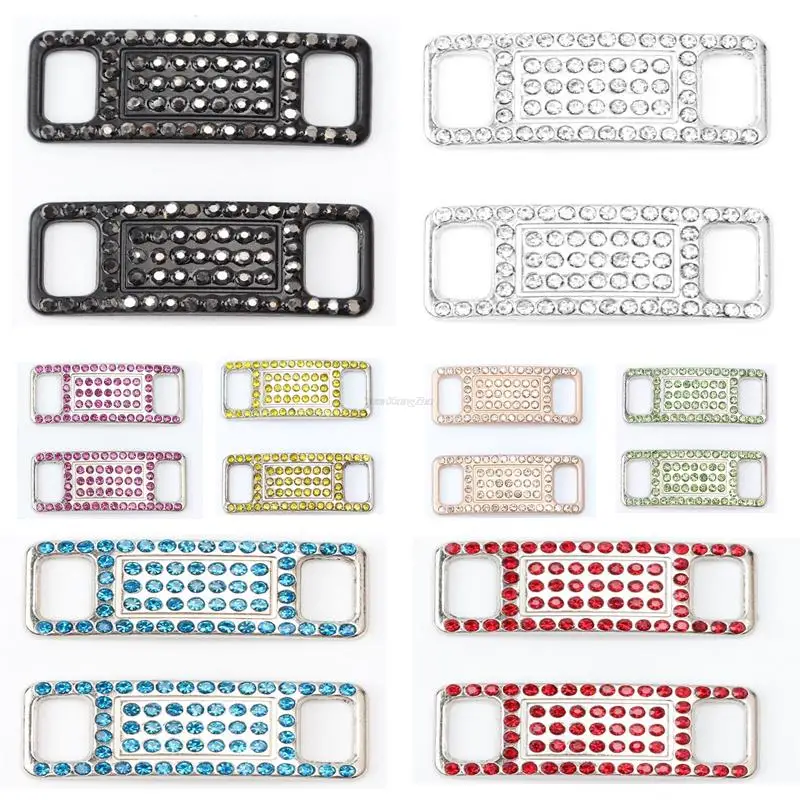 AF1 Laces Buckle Colorful Diamond Shoe Charms Quality Metal Shoelaces Decorations Chapa Air Force one Sneaker Shoes Accessories