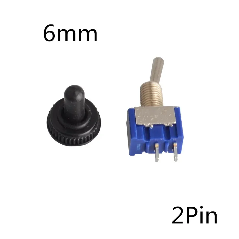 6mm toggle switch with waterproof cover 2Pin