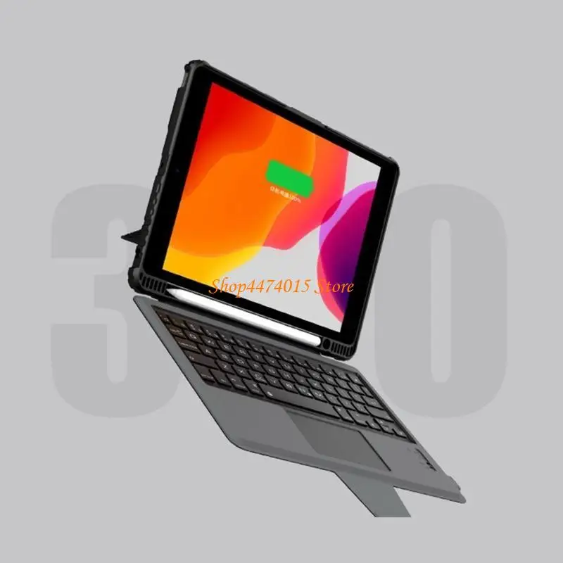 

K1AA Keyboard for Case for Air 4 11 2021 2020 9th 8th 7th Gen Tablet for w/Bluetooth-compatible Wireless Keyboard Leather