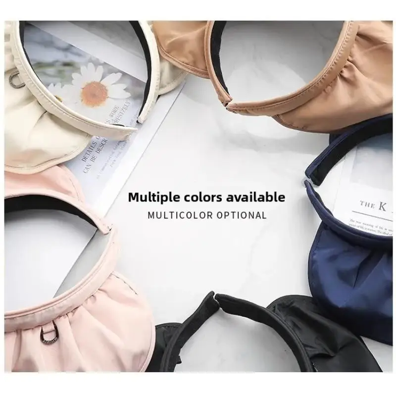 UPF50+ Sonnenblende, doppelt verwendbar, Sonnenschutz für das ganze Gesicht, faltbares Stirnband für Strand, Wandern, Outdoor, Sommerhüte für Damen – Detail 9