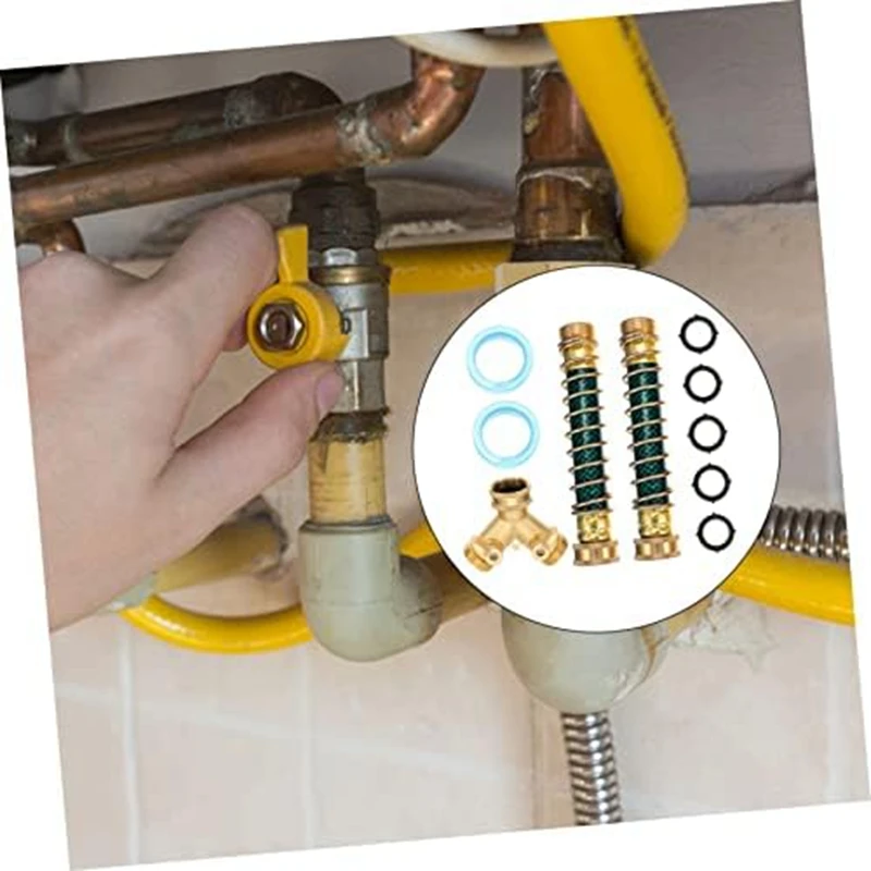 Water Pipe Leader Mangueira Conector, Spicket Splitter, Outlet, Reel, 1 Set