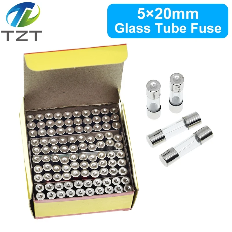 10/100PCS 5x20mm Fast Blow Glass Tube Fuses 0.1A 0.2A 0.3A 0.5A 0.75A 1A 1.5A 2A 2.5A 3A 4A 5A 6A 8A 10A 20A 25A 30A 250V 5*20mm