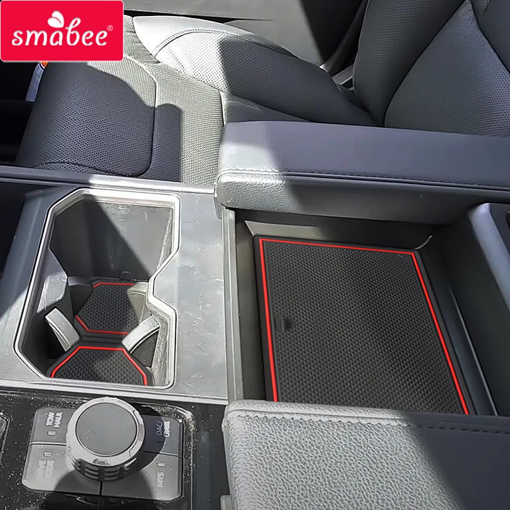 

Smabee Gate Slot Cup Mat for Toyota TUNDRA 2022 Interior Accessories Anti-Slip Pad Non-Slip Door Mats Car Sticker Rubber Coaster