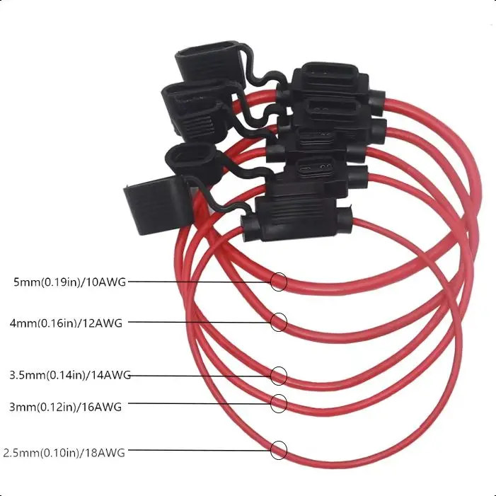 【1Set】Waterproof 32V Micro/Mini/Standard Auto Fuse Holder 18/16/14/12/10AWG With Car Blade Fuse 1A-5A 7.5A 10A 15A 20A 30A40A50A