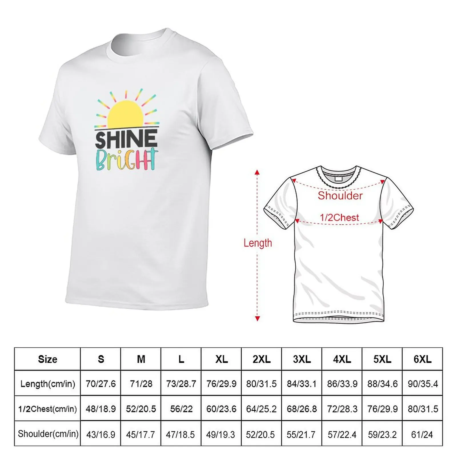 Shine Bright T-Shirt mens graphic t shirts t shirts for man pack cotton essential t shirt T-shirt