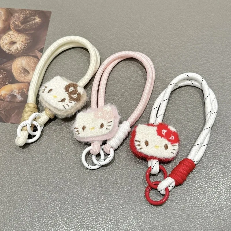 

Sanrio Kawaii HelloKitty Keychain Cute Bow Series Anime Doll Backpack Hanging Rope Pendant Cartoon Girl Holiday Gift