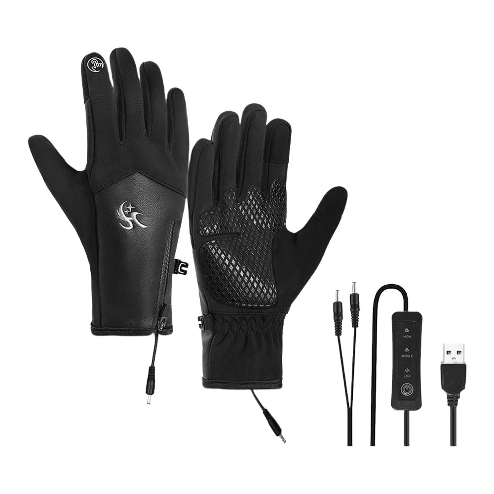 

Перчатки с подогревом, питание от USB, с сенсорным экраном, указательным пальцем и трехскоростным контролем температуры для активного отдыха