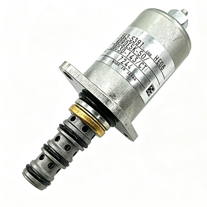 1PC Hydraulic Solenoid Valve For CAT E320GC 323 325 330 336D2GC Main Pump Proportional Control Aluminum Alloy Silver