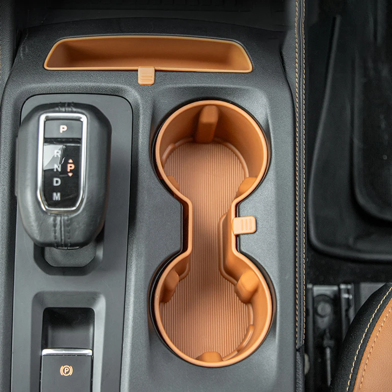 For Ford Ranger 2023 2024 2025 Car Centre Water Cup Holder Anti-slip Storage Protective Mat Interior Modification Accessories