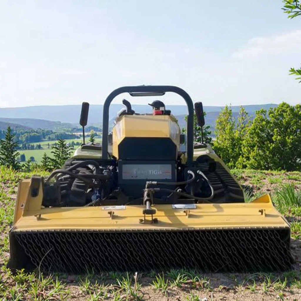산업용 원격 제어 잔디 분쇄기 지능형 크롤러 잔디깎이 대형 디젤 로봇 3기통 디젤 엔진 플레일